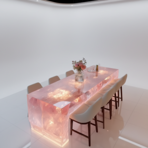 Luxury Natural Pink Onyx Kitchen Island