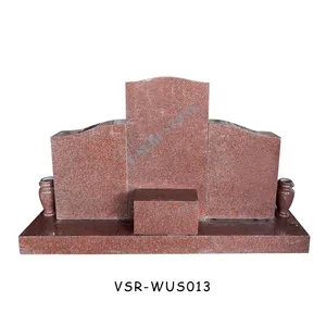 Durable red granite pet tombstones and monuments