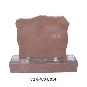 Durable red granite pet tombstones and monuments
