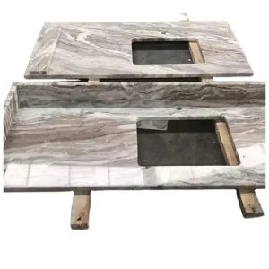 Brown Marble Single Sink Vanity Tops