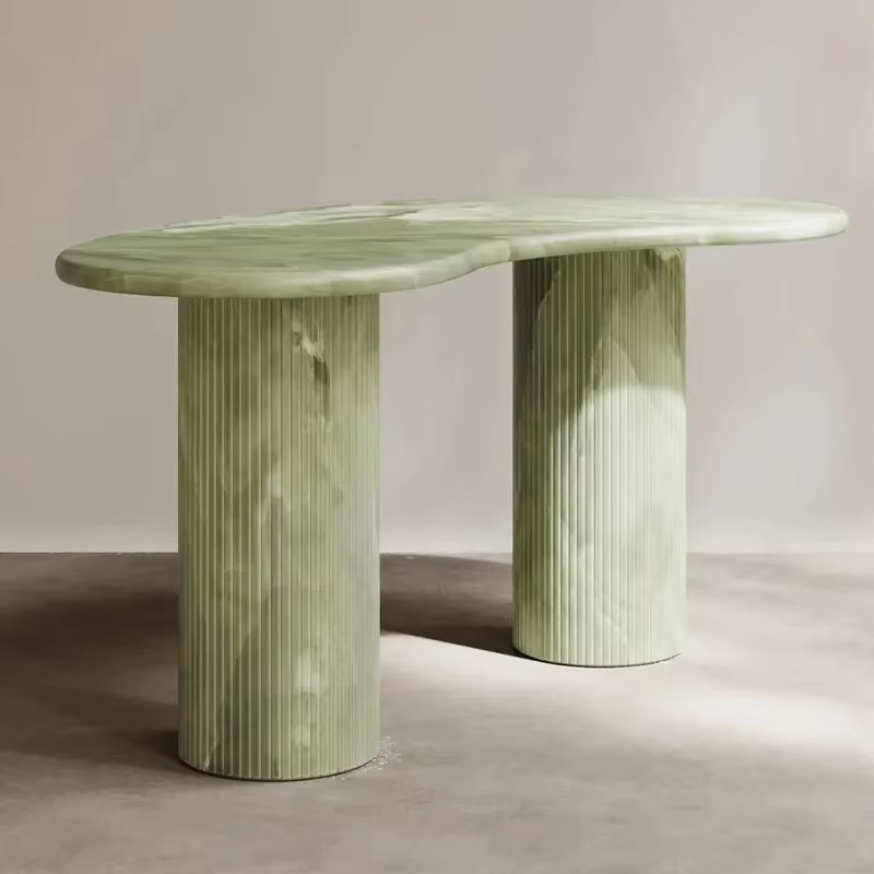 Italian Travertine Marble Dining Table
