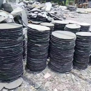 Natural Stone Stepping Black Slate for Garden Pathway Decoration