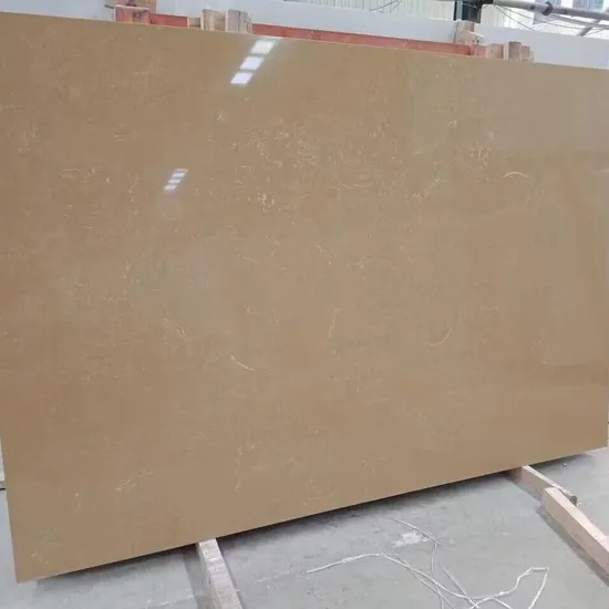 Polished Beige Quartz Slabs–Large Format for Countertops and Walls