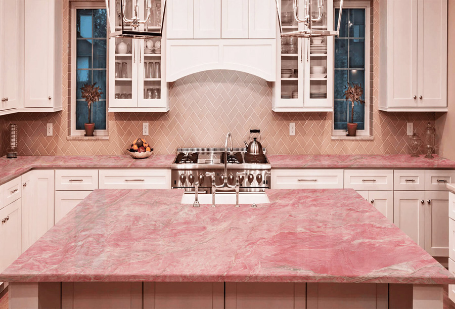 Pink Quartzite Countertop for Kitchen